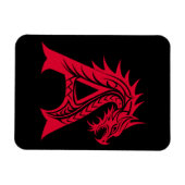 Magnet Flexible Lettre A de style dragon, alphabet du dragon, mono (Horizontal)