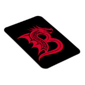 Magnet Flexible Lettre B de style dragon, Alphabet Dragon, Monogra (Côté Droit)