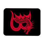 Magnet Flexible Lettre B de style dragon, Alphabet Dragon, Monogra (Horizontal)