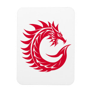 Magnet Flexible Lettre C de style dragon, alphabet du dragon, mono