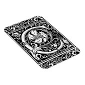 Magnet Flexible Lettre C Monogramme médiéval Art Nouveau (Côté Droit)
