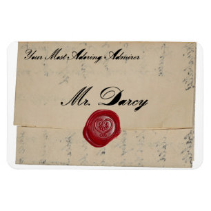 Magnet Flexible Lettre d'amour Mr. Darcy Regency
