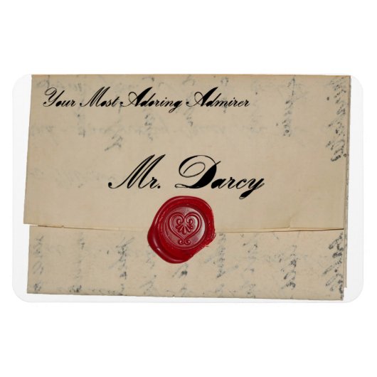 Magnet Flexible Lettre d'amour Mr. Darcy Regency (Horizontal)