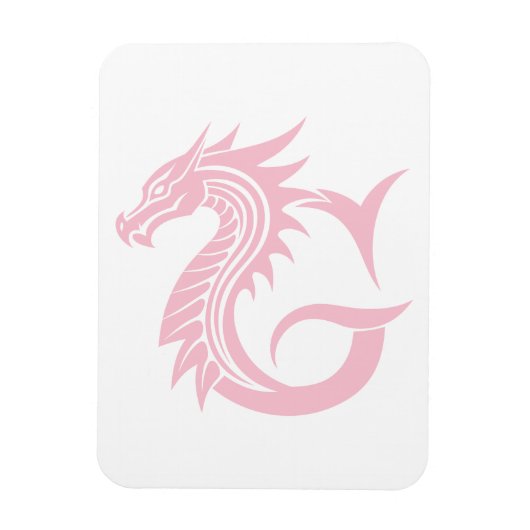Magnet Flexible Lettre G de style dragon, alphabet du dragon, mono (Vertical)