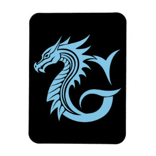 Magnet Flexible Lettre G de style dragon, alphabet du dragon, mono