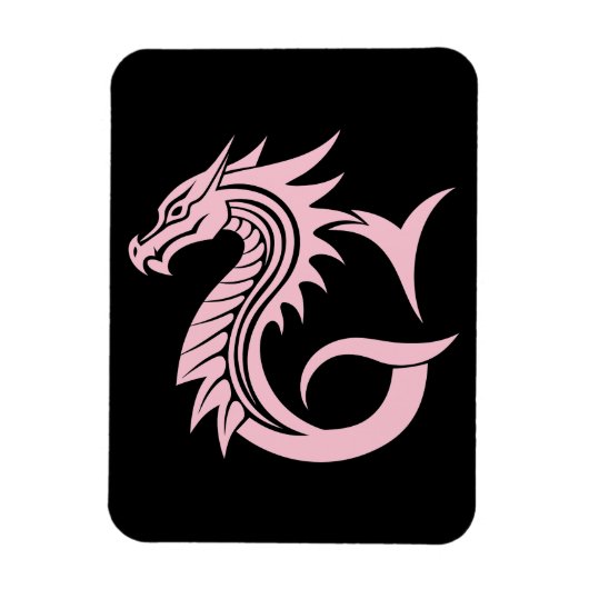 Magnet Flexible Lettre G de style dragon, alphabet du dragon, mono (Vertical)