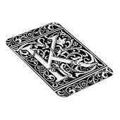 Magnet Flexible Lettre K Monogramme médiéval Art Nouveau (Côté Droit)