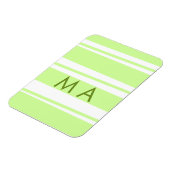 Magnet Flexible LETTRE motif grecque néon rayures vertes (Côté Gauche)