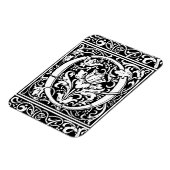 Magnet Flexible Lettre O Monogramme Médiéval Art Nouveau (Côté Gauche)