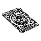 Magnet Flexible Lettre Q Monogramme médiéval Art Nouveau (Côté Droit)