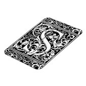 Magnet Flexible Lettre S Monogramme médiéval Art Nouveau (Côté Gauche)
