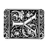 Magnet Flexible Lettre Y Monogramme médiéval Vintage (Horizontal)