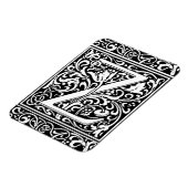 Magnet Flexible Lettre Z Monogramme médiéval Art Nouveau (Côté Gauche)