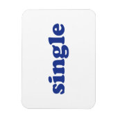 Magnet Flexible lettres bleues "simples" blanches (Vertical)