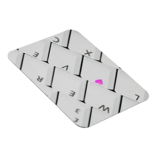 Magnet Flexible Lettres d'amour clavier informatique (Côté Droit)