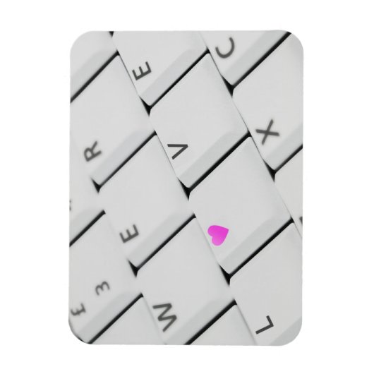 Magnet Flexible Lettres d'amour clavier informatique (Vertical)