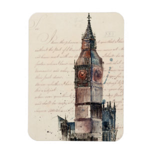 Magnet Flexible Lettres de cru des destinations   de Big Ben