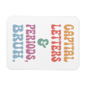 Magnet Flexible Lettres et périodes majuscules Bruh (Horizontal)