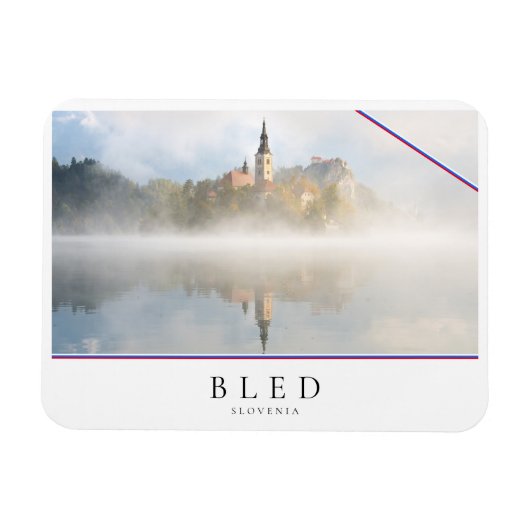 Magnet Flexible Levée de soleil de Foggy au lac Bled (Horizontal)