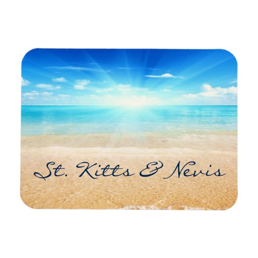 Magnet Flexible Lever de soleil sur la plage de St Kitts & Nevis (Horizontal)