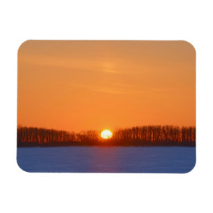 Magnet Flexible Lever de soleil sur la prairie Manitoba, Canada