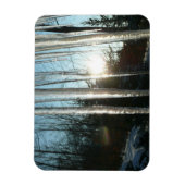 Magnet Flexible Lever du soleil à travers Icicles hiver Photograph (Vertical)