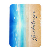 Magnet Flexible Lever du soleil de la plage de Guadeloupe (Vertical)