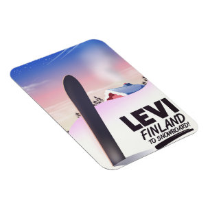 Magnet Flexible Levi Finland Snowboard affiche voyage