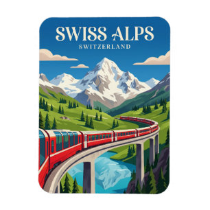 Magnet Flexible L'Express Bernina (Alpes suisses) Suisse