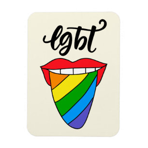 Magnet Flexible LGBT Rainbow Tongue