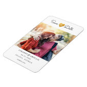 Magnet Flexible LGBTQ Gold Heart Save the Date with Photo (Côté Gauche)