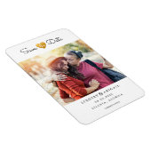 Magnet Flexible LGBTQ Gold Heart Save the Date with Photo (Côté Droit)