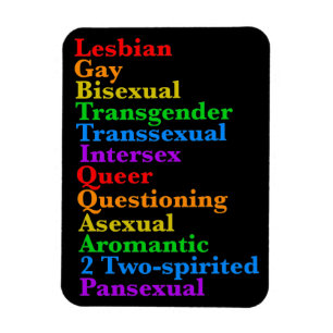 Magnet Flexible LGBTTIQQAA2P Fierté Diversité arc-en-ciel Acrony