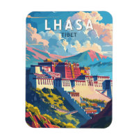 Lhasa Tibet Voyage Art Vintage