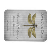 Magnet Flexible Libellule Bijou Or Save the Date (Horizontal)