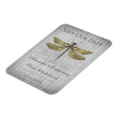Magnet Flexible Libellule Bijou Or Save the Date (Côté Gauche)