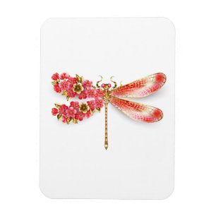 Magnet Flexible libellule de fleurs avec sakura de bijoux