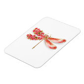 Magnet Flexible libellule de fleurs avec sakura de bijoux (Côté Gauche)