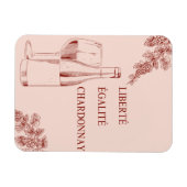 Magnet Flexible Liberté Égalité Chardonnay Drôle Illustration de v (Horizontal)