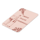 Magnet Flexible Liberté Égalité Chardonnay Drôle Illustration de v (Côté Gauche)