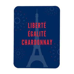 Magnet Flexible Liberté Égalité Chardonnay Funny Tour Eiffel