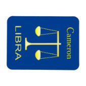 Magnet Flexible Libra Golden Scales Star Sign Custom (Horizontal)