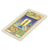 Magnet Flexible Libra Zodiac Sign Abstract Art Vintage (Côté Gauche)