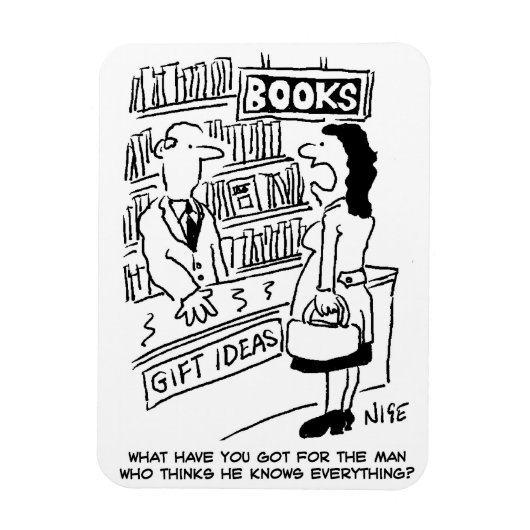 Magnet Flexible Libraire dans une librairie avec un client (Vertical)