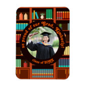Magnet Flexible Library-Themed Graduation Photo (Vertical)