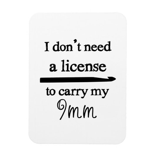 Magnet Flexible Licence Crochet Hook (Vertical)