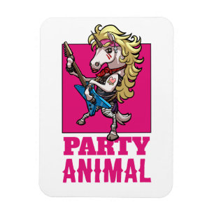 Magnet Flexible Licorne Excentrique Métal Glam Party Animal Dessin