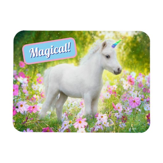 Magnet Flexible Licorne White Pony (Horizontal)