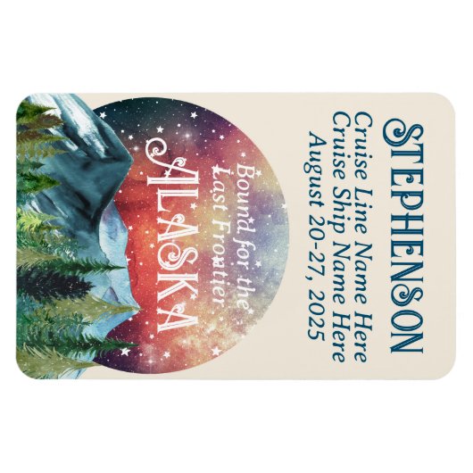 Magnet Flexible Lien pour la Dernière frontière Alaska Cruise Door (Horizontal)