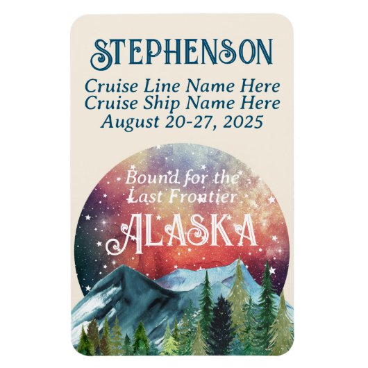 Magnet Flexible Lien pour la Dernière frontière Alaska Cruise Door (Vertical)